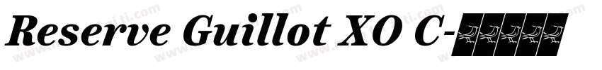 Reserve Guillot XO C字体转换